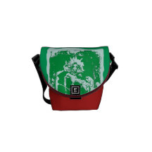 ARA ARTIST GREEN GARDEN GODDESS MINI TOTE COURIER BAGS