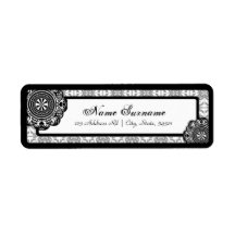 Arabesque Black Lace, address labels