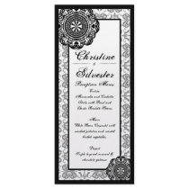 Arabesque Black Lace, menu and program