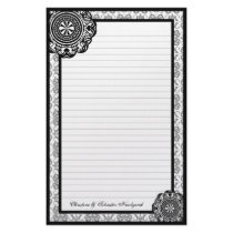 Arabesque Black Lace, stationery