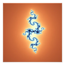 Arabesque bleu sur l'or - conception de fractale photo