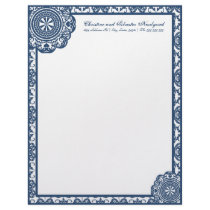 Arabesque Blue Lace, letterhead