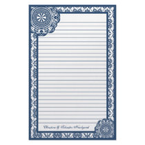 Arabesque Blue Lace, stationery