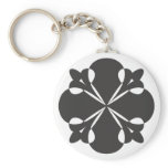 Arabesque element black keychains