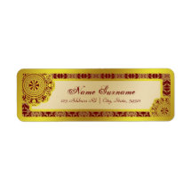 Arabesque Gold Lace, address labels