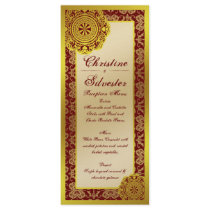 Arabesque Gold Lace, menu and program
