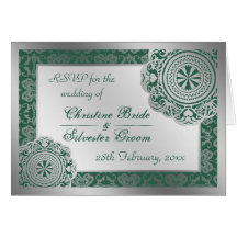 Arabesque Gold Lace, RSVP card