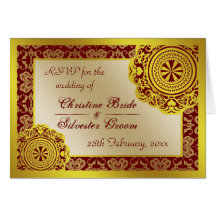 Arabesque Gold Lace, RSVP card