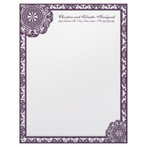 Arabesque Purple Lace, letterhead