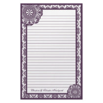 Arabesque Purple Lace, stationery
