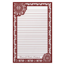 Arabesque Red Lace, stationery