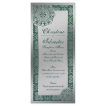 Arabesque Silver Lace, menu and program Rack Card Template