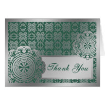 Arabesque Silver Lace, thank you card.
