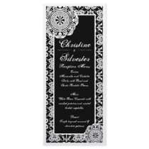 Arabesque White Lace, menu and program