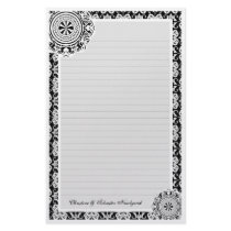 Arabesque White Lace, stationery