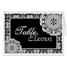 Arabesque White Lace, table setting card
