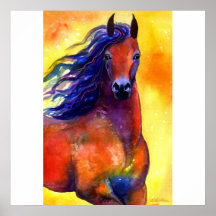 arabian horse 1 painting novikova Print Poster