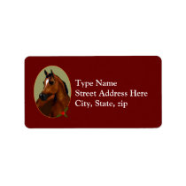 Arabian Horse Christmas Cameo Avery Label