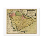 Arabian Peninsula of the Middle East Map Postcard