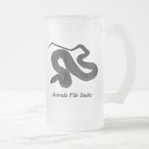 Arafura File Snake Frosted Glass Mug