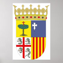 Aragón Coat of Arms Official Spain Symbol Heraldry
