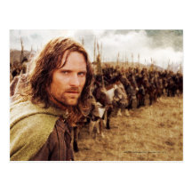 Aragorn Plus Line of Horses Postcard
