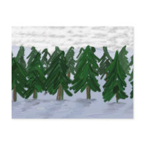 Árboles del día de fiesta en nieve