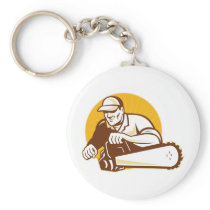 arborist tradesman cutter with chain saw key chain