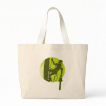 arborist tree surgeon chainsaw retro tote bag