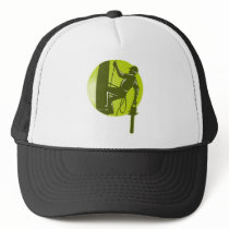 arborist tree surgeon chainsaw retro trucker hat