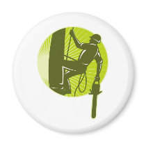 arborist tree surgeon chainsaw retro magnet