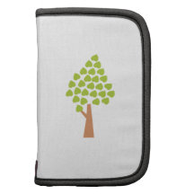 Arbre avec le feuille agenda folio