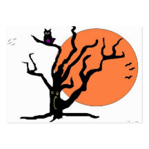 Arbre avec Sun orange Modèles De Cartes De Visite