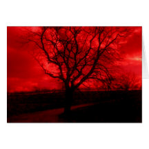 Arbre chauve abstrait carte de vœux
