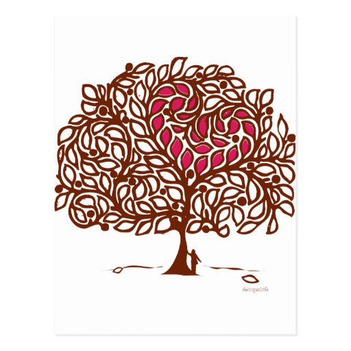 Arbre d'amour cartes postales