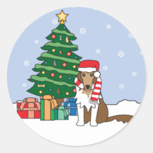 Arbre de colley et de Noël Adhésif Rond