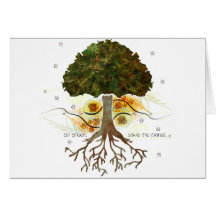 Arbre de devenez écolo cartes de vœux
