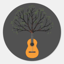 Arbre de guitare adhésif rond