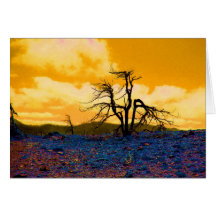 Arbre de mystère carte de vœux