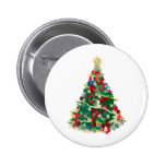 Arbre de Noël coloré : Art de vecteur : Badges Avec Agrafe