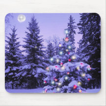 Arbre de Noël dans la forêt Tapis De Souris