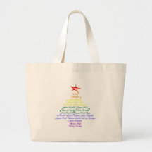 Arbre de Noël d'arc-en-ciel Sacs En Toile