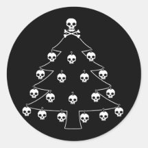 Arbre de Noël de crâne Autocollants