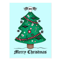 Arbre de Noël gothique mignon Cartes Postales
