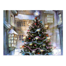Arbre de Noël sur la rue Cartes Postales