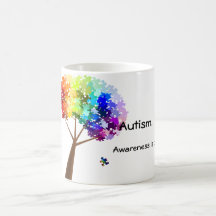 Arbre de puzzle d'arc-en-ciel de sensibilisation s mugs