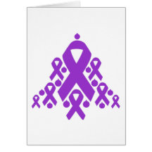 Arbre de ruban de Noël de maladie de Crohn Carte De Vœux