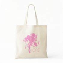 Arbre de ruban rose d'espoir sacs