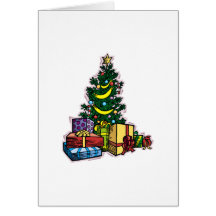 Arbre et présents cartes de vœux