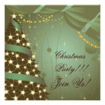 Arbre et rideau d'invitation de fête de Noël
